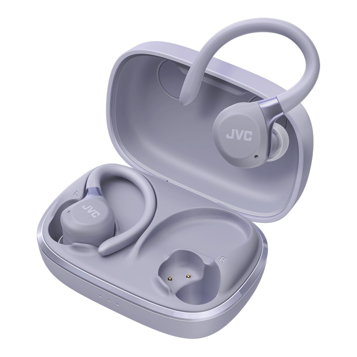 Imagen 2 de Auriculares deportivos true wireless JVC HA-EC75T, Bluetooth, cancelación de ruido - Violeta Violeta