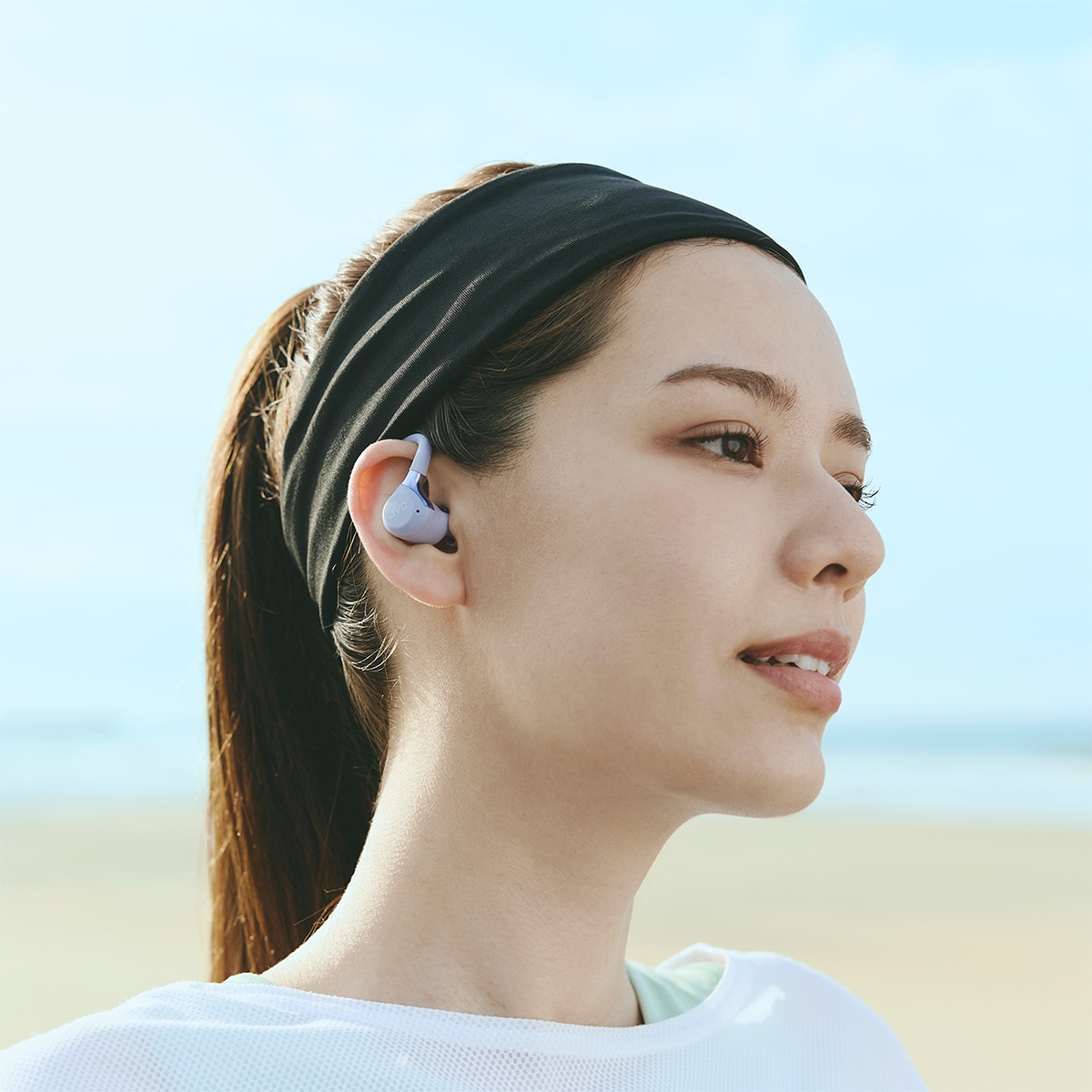 Imagen 4 de Auriculares deportivos true wireless JVC HA-EC75T, Bluetooth, cancelación de ruido - Violeta Violeta