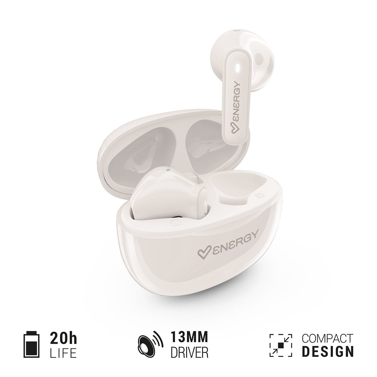 Imagen 5 de Auriculares True Wireless ENERGY SISTEM PopBuds Bluetooth 6.0 - Crema Crema