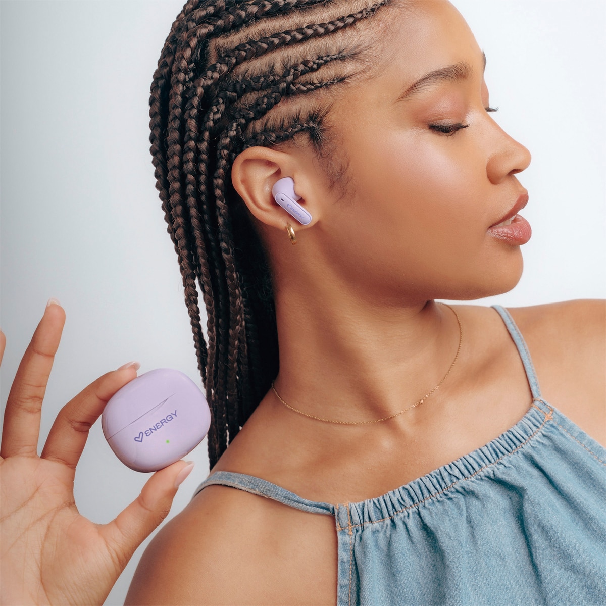 Imagen 7 de Auriculares True Wireless ENERGY SISTEM PopBuds Bluetooth 6.0 - Lavanda Lavanda