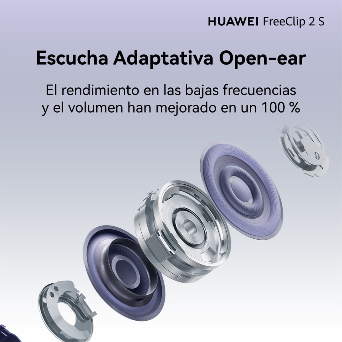 Auriculares True Wireless Huawei FreeClip 2 S - Plata Deep Blue-4