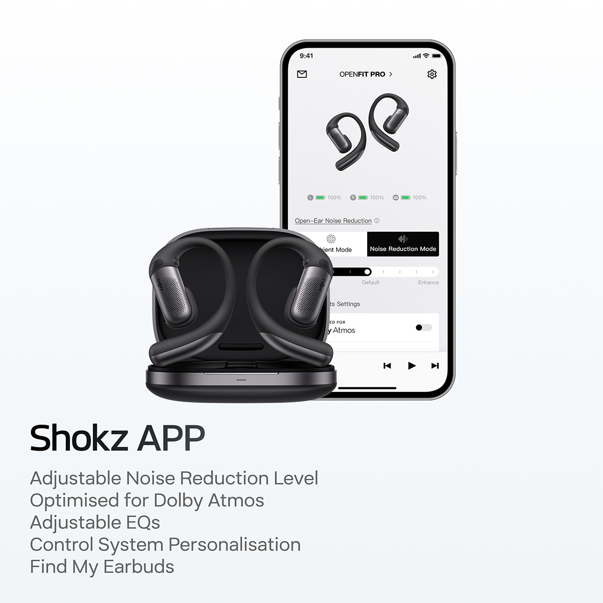 Auriculares de clip Shokz OpenFit Pro - Negro Negro-5