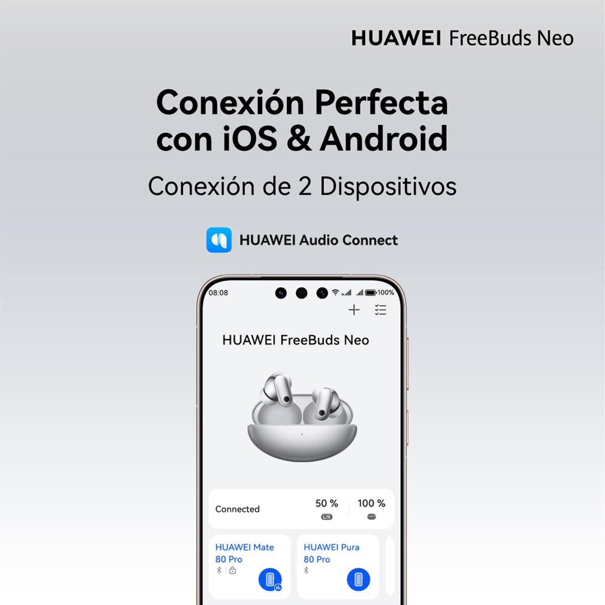 Auriculares True Wireless Huawei FreeBuds Neo con cancelación activa de ruido - Negro Negro-15