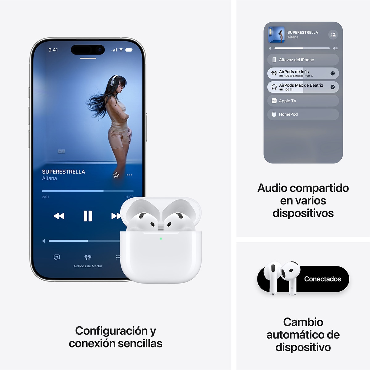 Apple AirPods 5 con cancelación activa de ruido Blanco-7