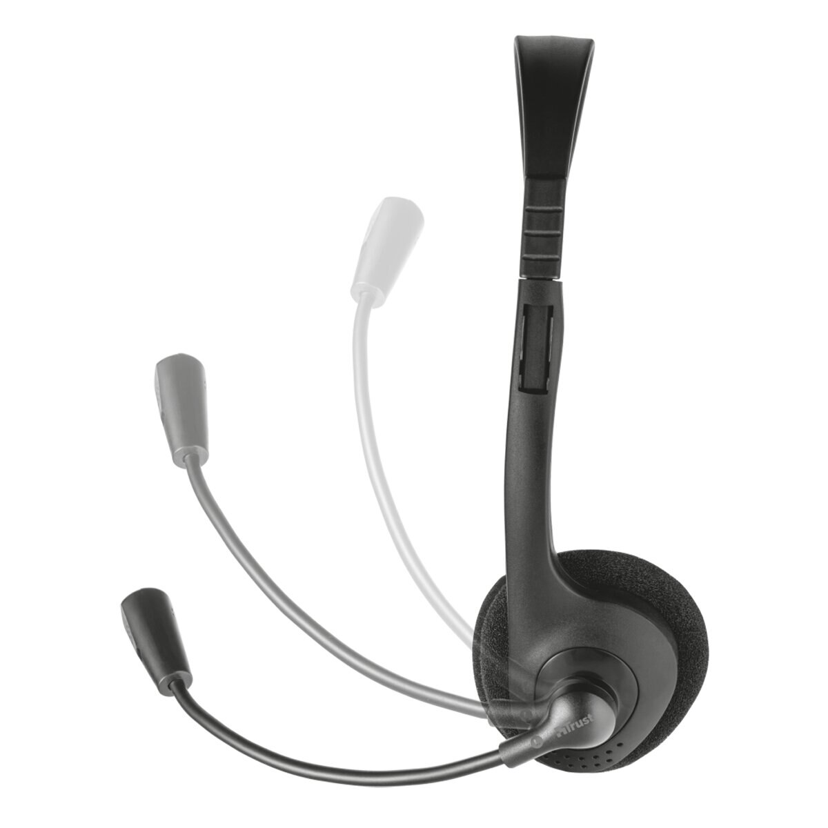 Auriculares diadema PRIMO Trust 21665 con micrófono Negro-4