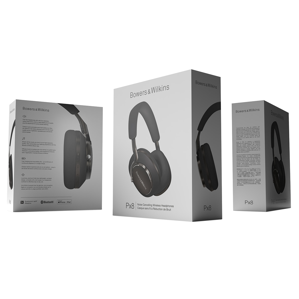 Auriculares de diadema Bowers&Wilkins Px8 Bluetooth con cancelación de ruido negros Negro-9
