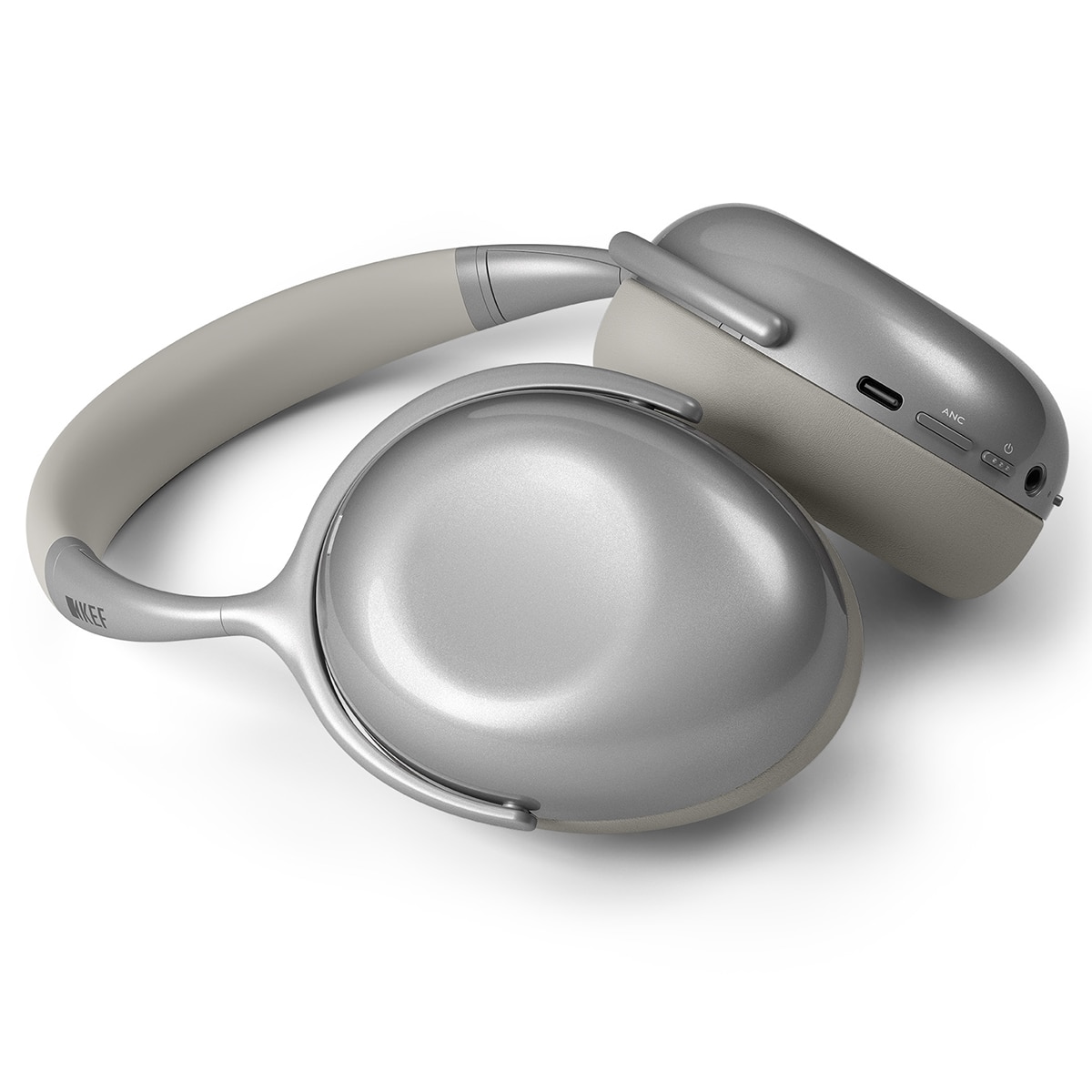 Auriculares de diadema Kef Mu7 True Wireless con cancelación de ruido Silver Grey Plata-5