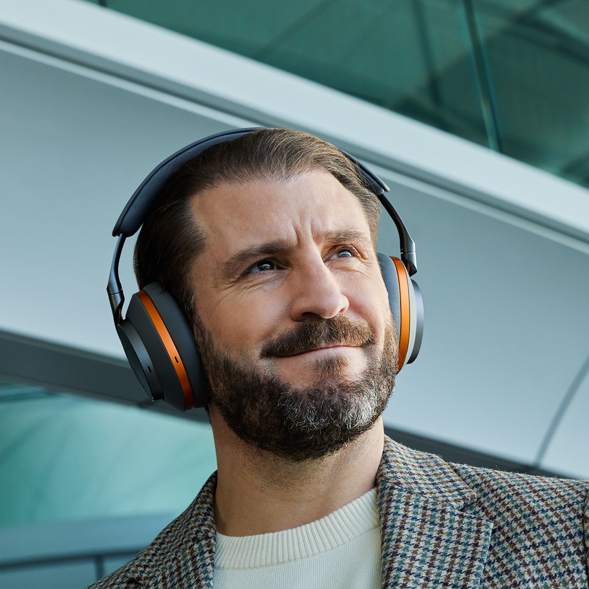 Auriculares diadema inalámbricos Bowers & Wilkins Px8 McLaren Edition, con cancelación de ruido Gris / Naranja-10