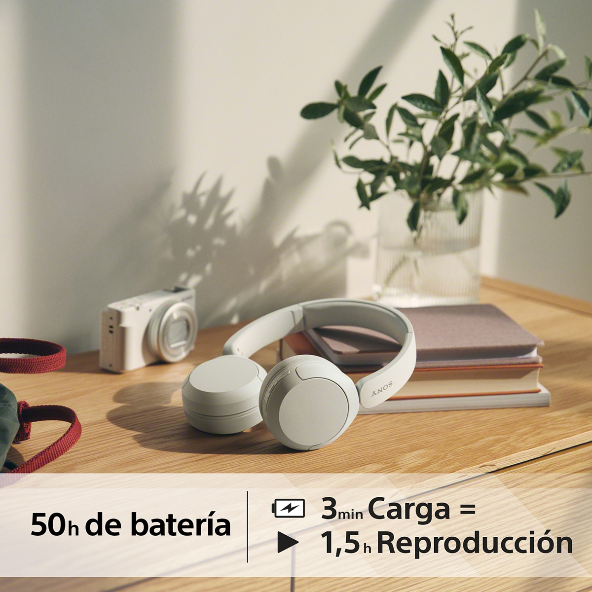 Sony WH-CH520 Auriculares inalámbricos de diadema, hasta 50h batería, ecualizador, iOS, Android y PC Blanco-7