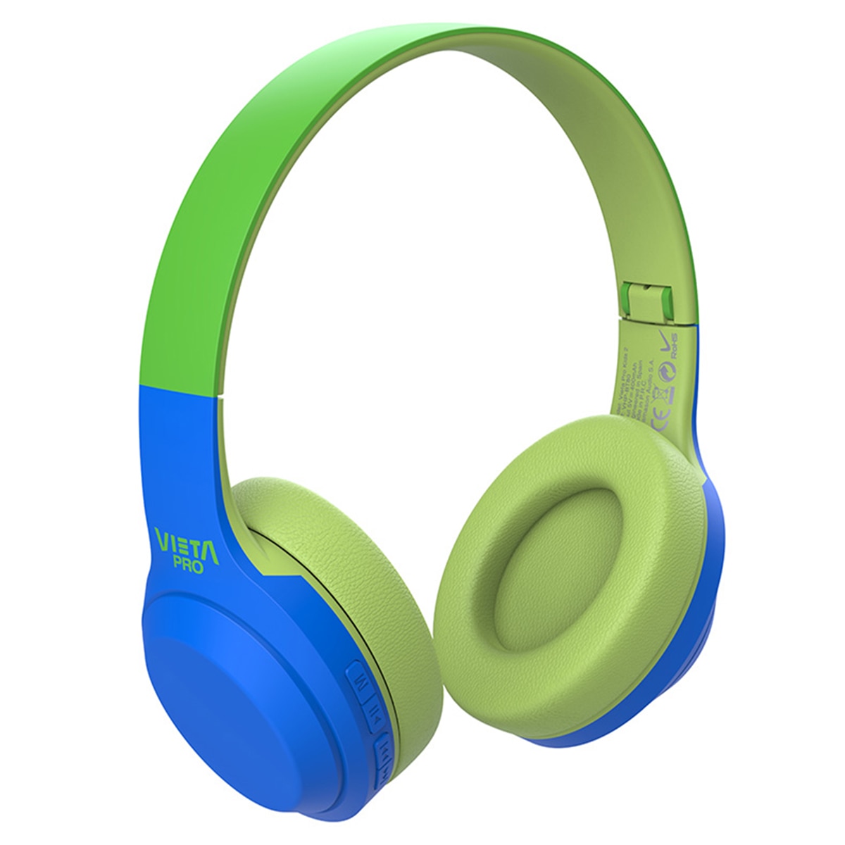 Auriculares de diadema Vieta Pro Kids 2, Bluetooth, verdes y azules Azul / Verde-3