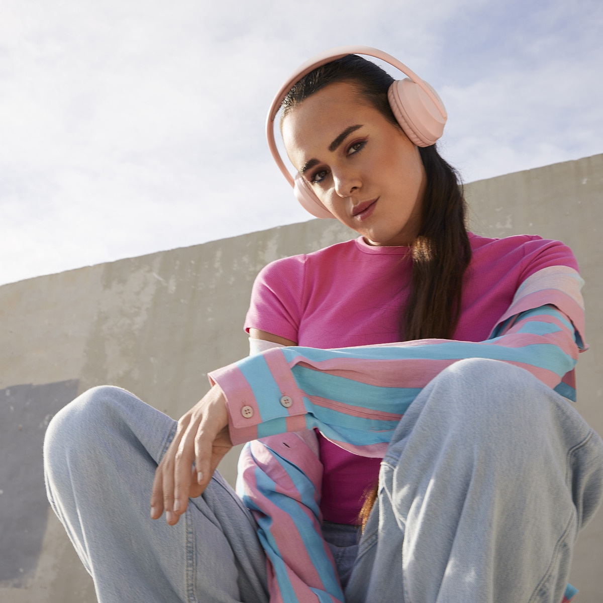 Auriculares de diadema Energy Sistem Rose Haru ECO, Bluetooth 5.3, Deep Bass, batería hasta 23h Rosa-6