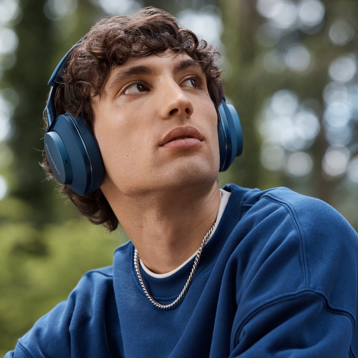 Auriculares de diadema inalámbricos Bowers&Wilkins Px7 S2e, Bluetooth y ANC, Ocean Blue Azul-7