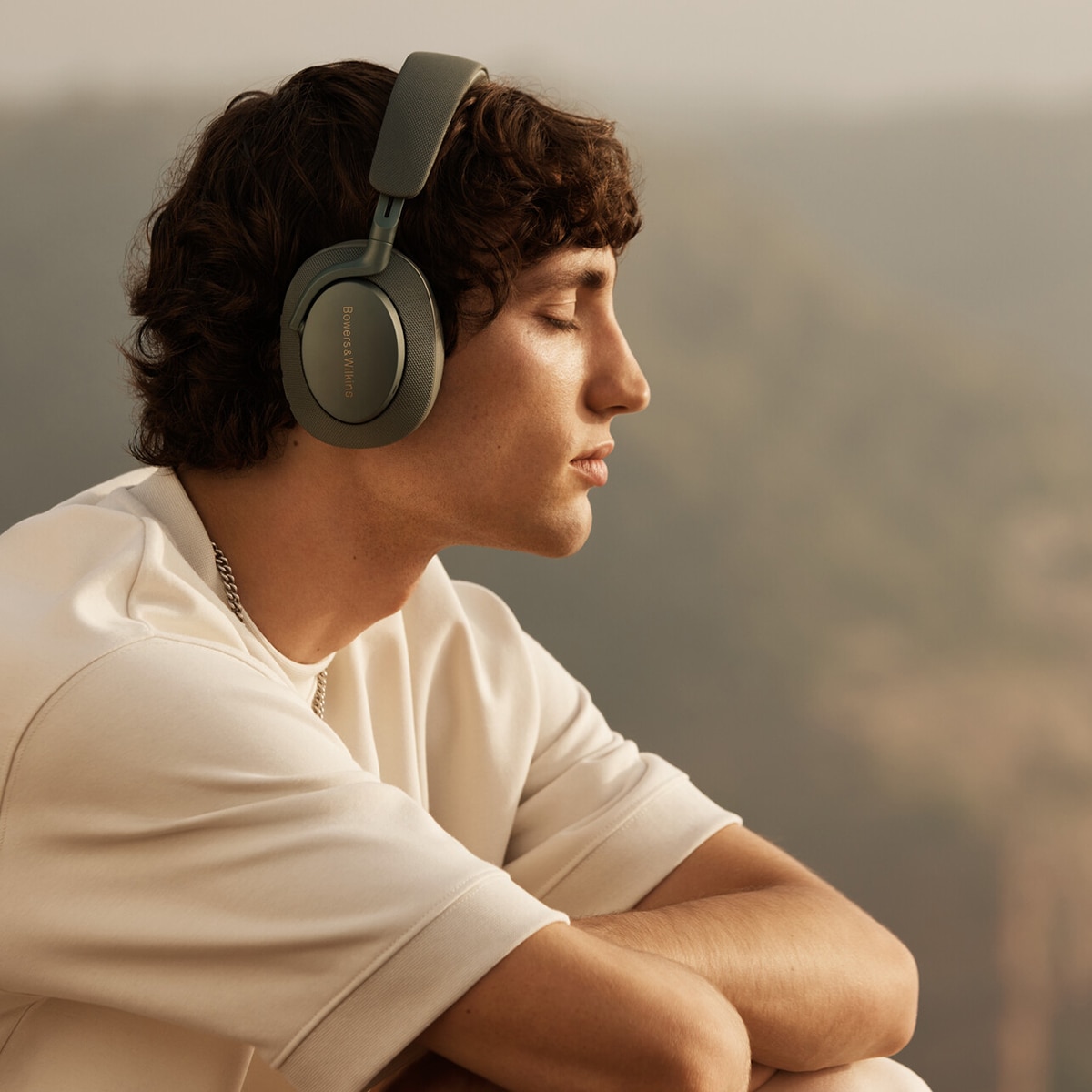 Auriculares de diadema inalámbricos Bowers&Wilkins Px7 S2e, Bluetooth y ANC, Forest Green Verde-7