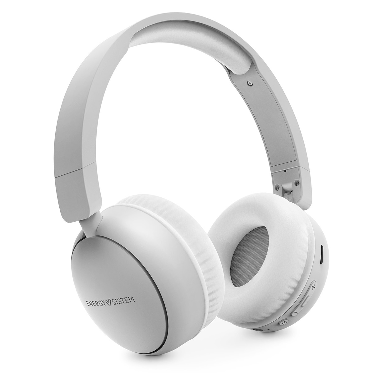 Auriculares diadema Bluetooth Energy Sistem Starlit Radio 100% plástico reciclado, radio FM, reproductor MP3 y ranura para tarjeta Micro SD. Gris / Blanco-1