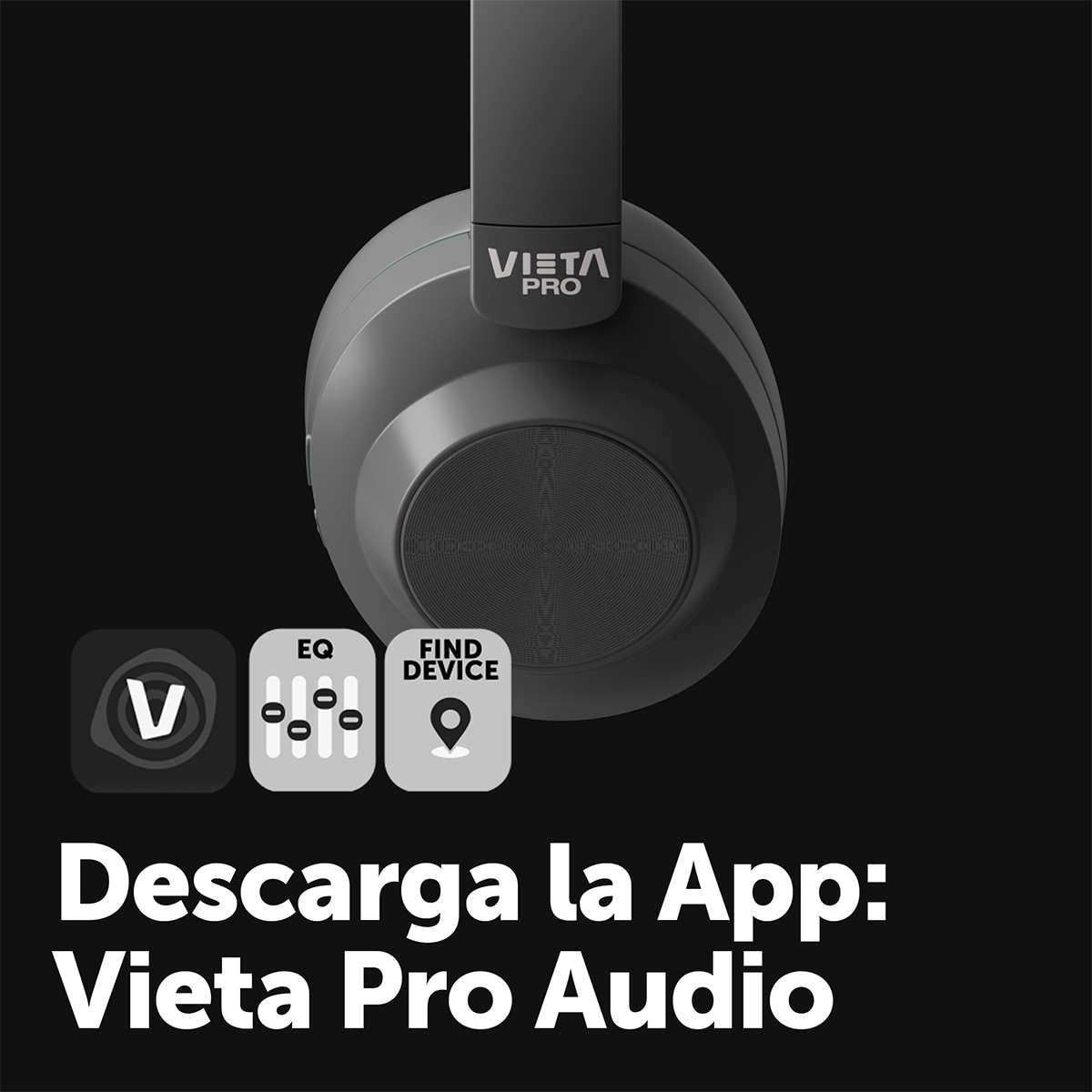 Auriculares de diadema Vieta Pro Way 4 gris Bluetooth 5.4 Gris plomo-5