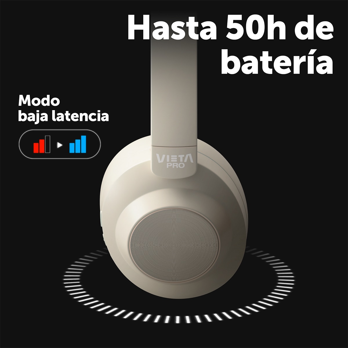 Auriculares de diadema Vieta Pro Way 4 blanco Bluetooth 5.4 Blanco-4