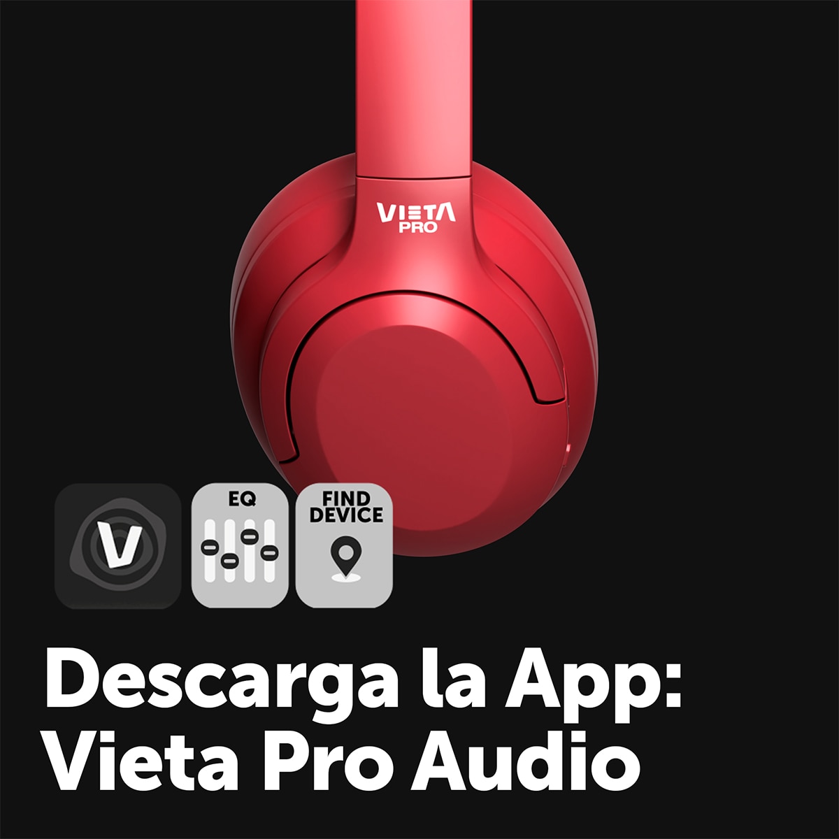 Auriculares de diadema Vieta Pro Flow rojo Bluetooth 5.4 Rojo-4
