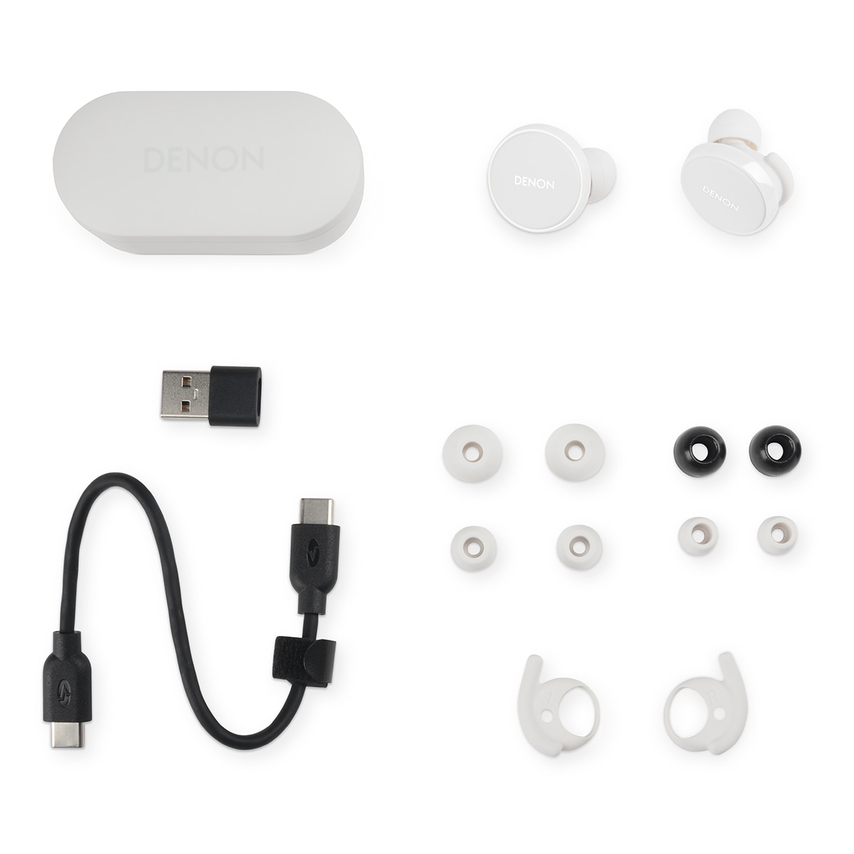 Auriculares True Wireless Denon PerL Pro con Bluetooth, cancelación activa de ruido adaptativa Blanco-9