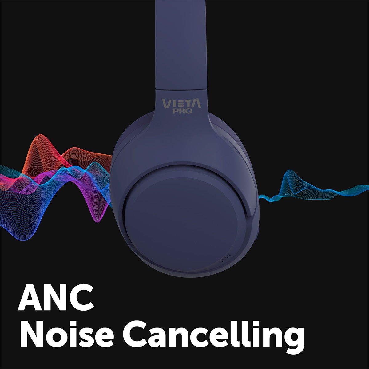 Auriculares de diadema Calm 2, Hi-Res analógico, cancelación de ruido, batería hasta 60 h - Azul Azul-6