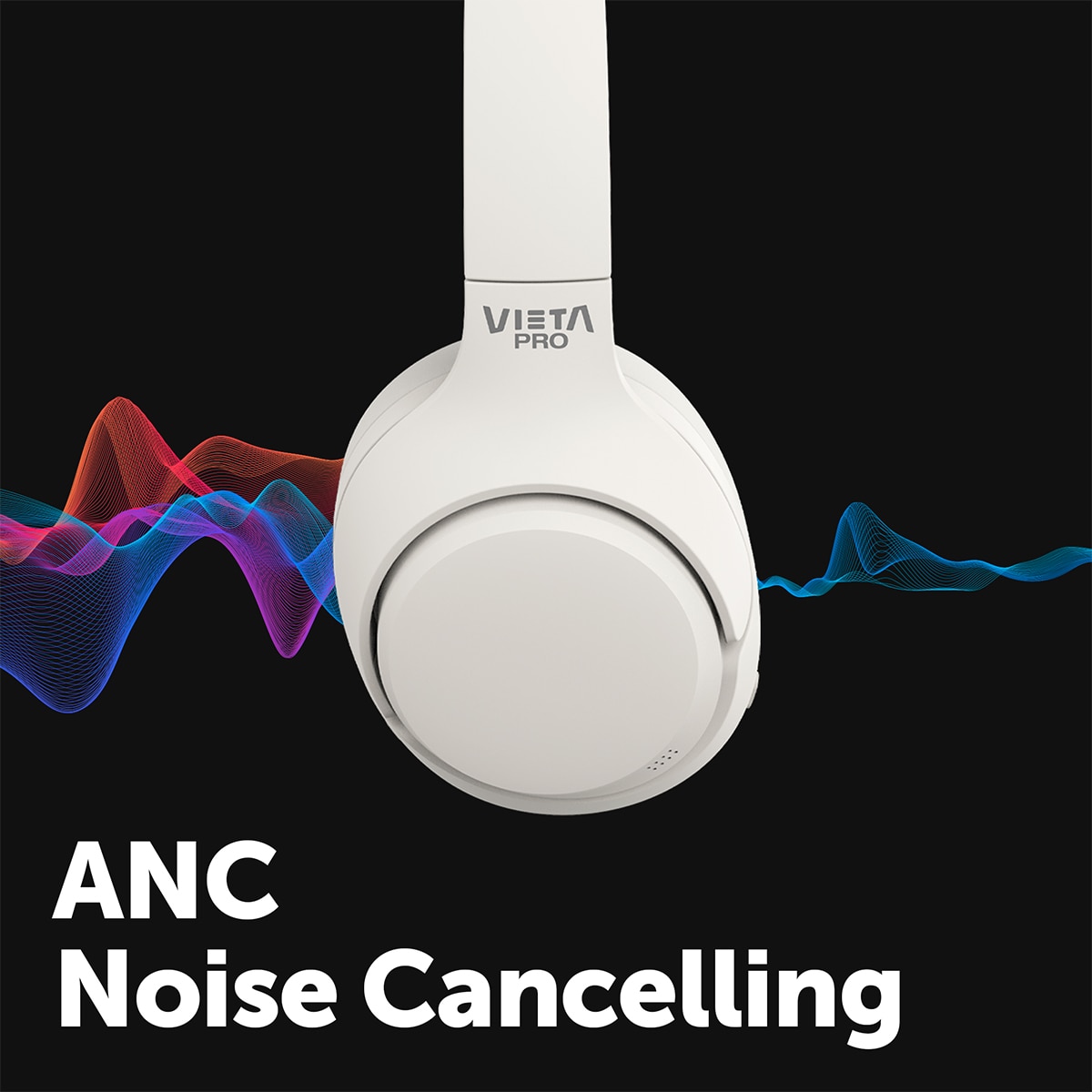 Auriculares de diadema Calm 2, Hi-Res analógico, cancelación de ruido, batería hasta 60 h - Blanco Blanco-6