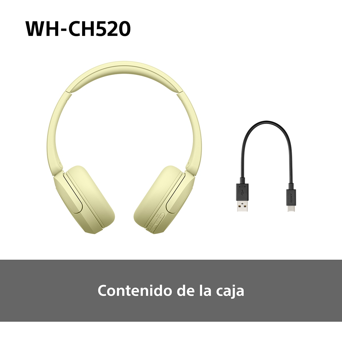 Sony WH-CH520 Auriculares inalámbricos de diadema, hasta 50h batería, ecualizador, iOS, Android y PC Amarillo-9