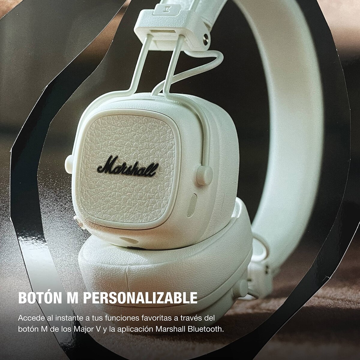 Auriculares de diadema Marshall Major V Bluetooth - Crema Crema-5