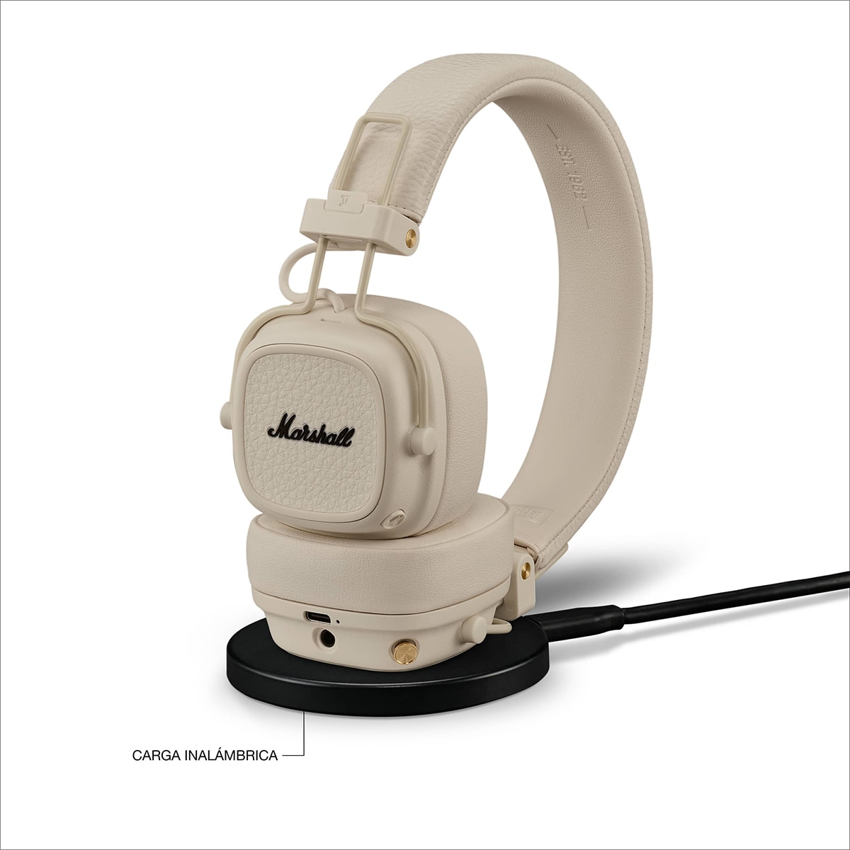 Auriculares de diadema Marshall Major V Bluetooth - Crema Crema-9