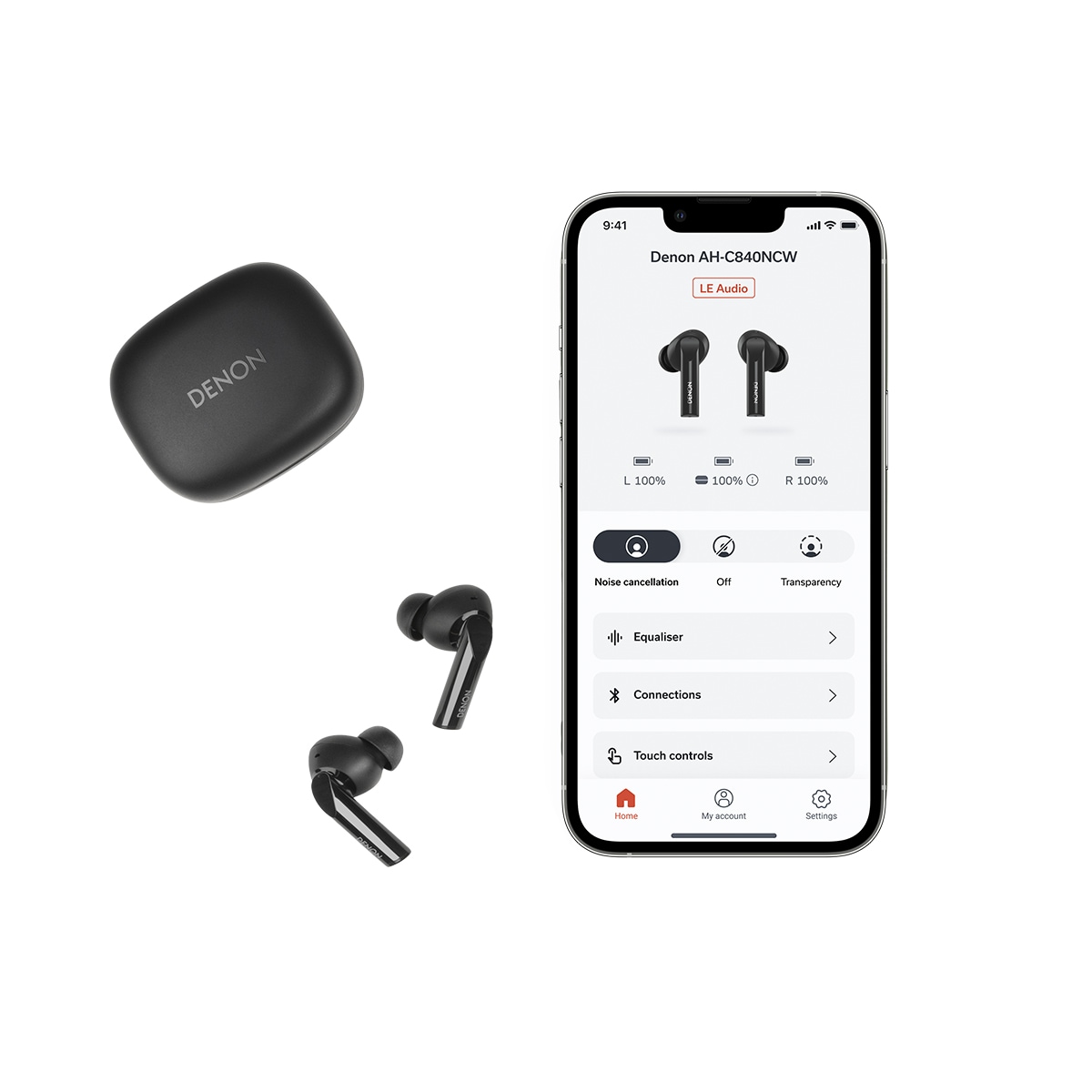 Auriculares True Wireless Denon AH-C840NCW con Cancelación de ruido Negro-5