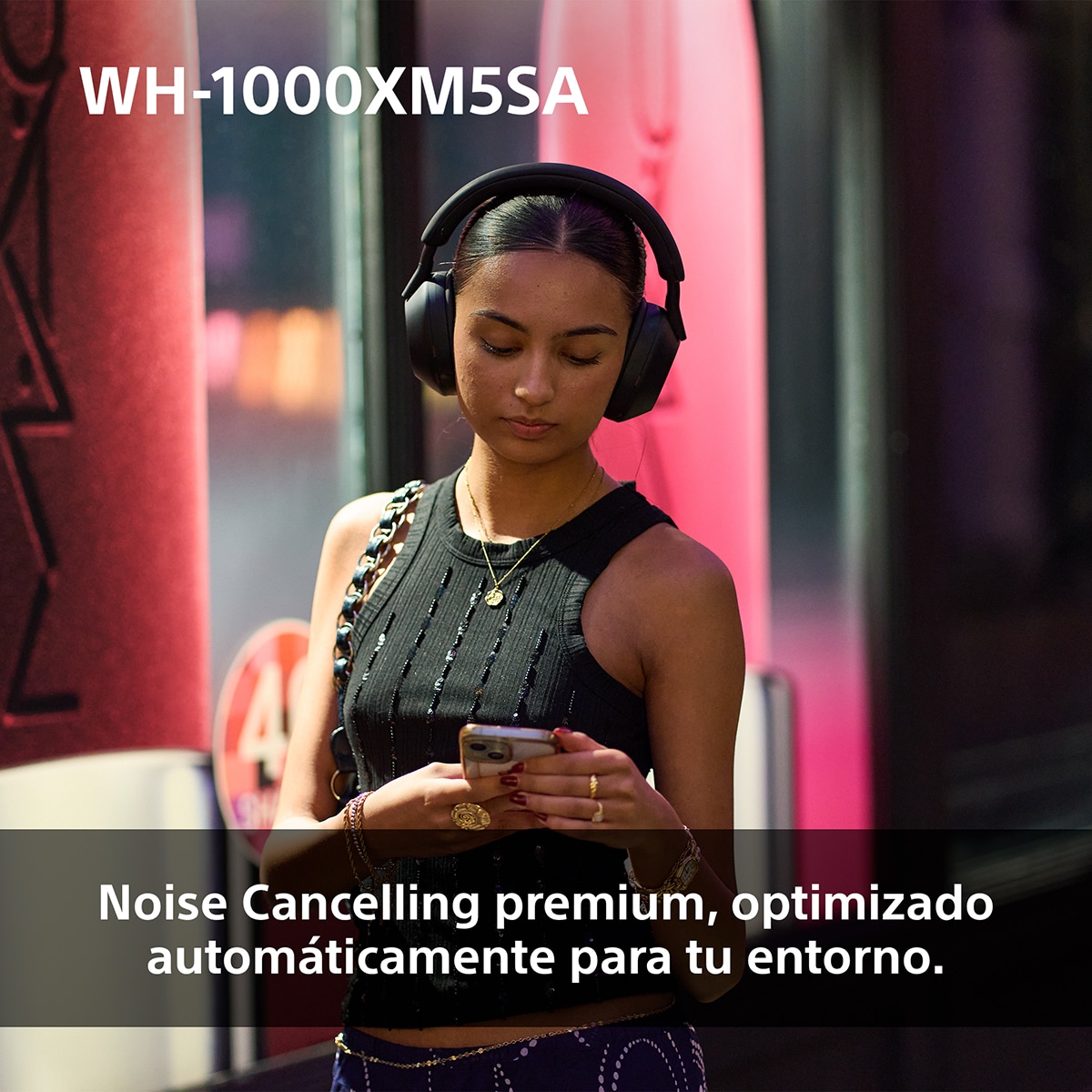 Sony WH-1000XM5 Bluetooth Auriculares de diadema Cancelación de ruido, Estuche Blando, 30 horas de batería, micrófono, para iOS, Android y PC Negro-5