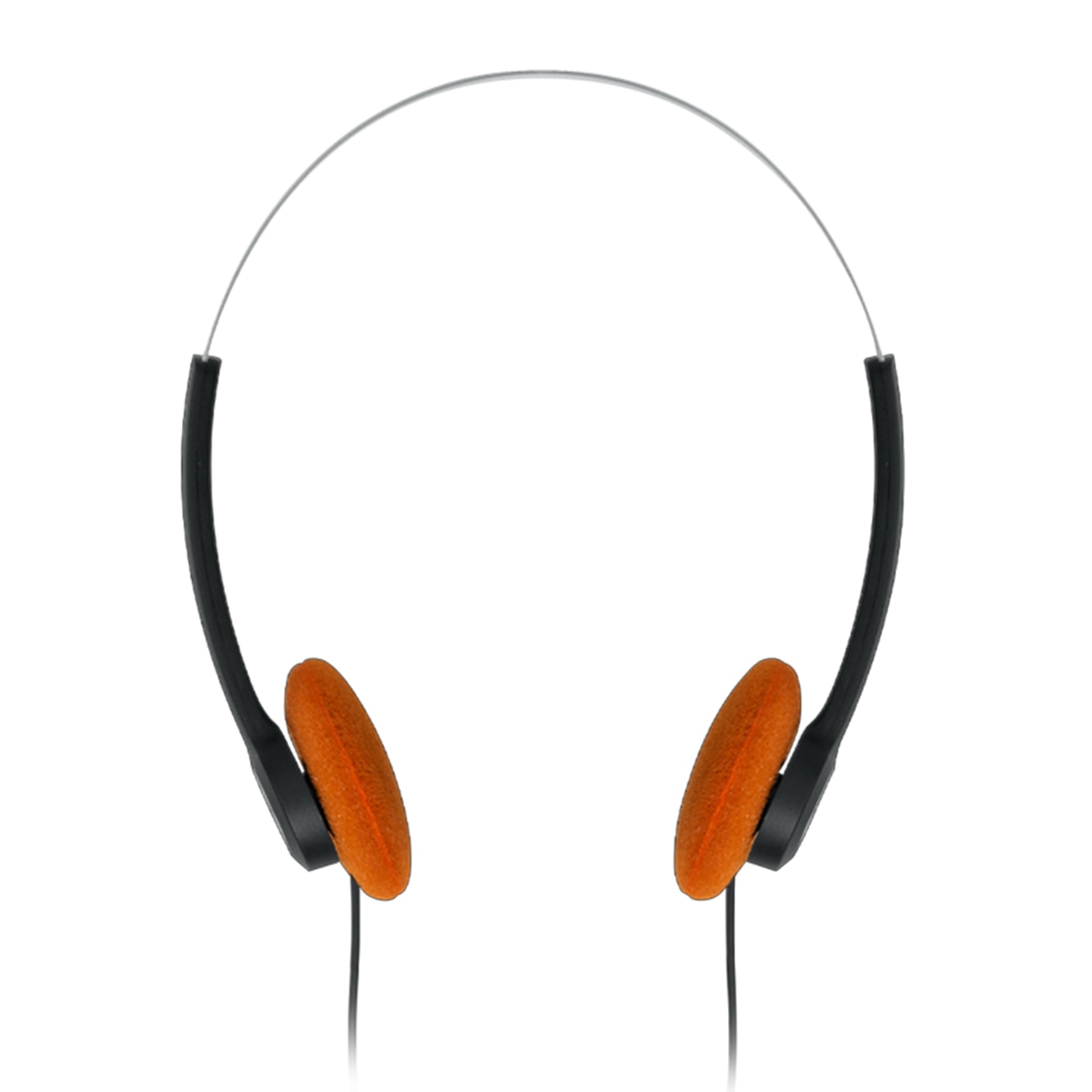 Auriculares de diadema Muse M-206 CF, diseño retro Negro / Naranja-2