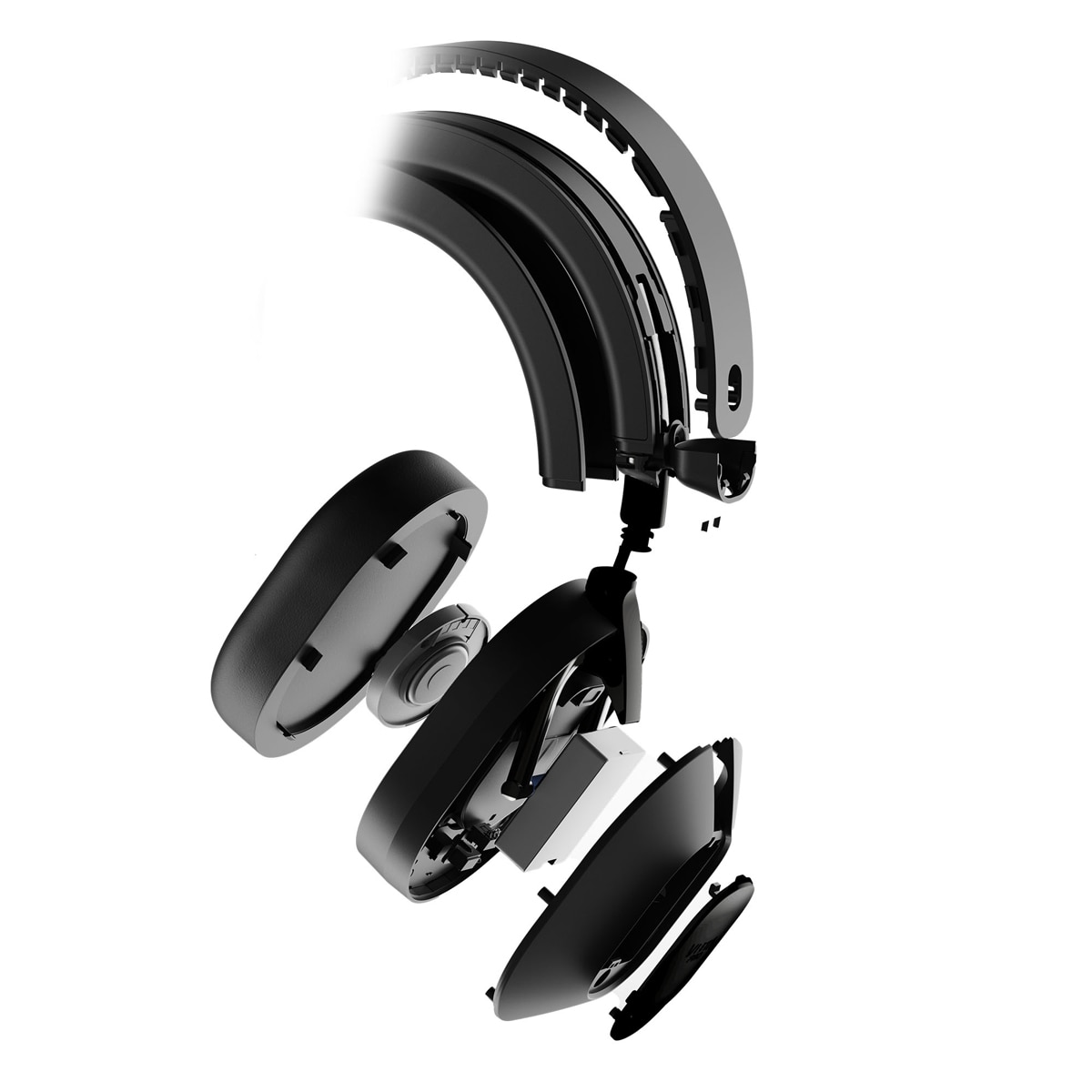 Auriculares de diadema inalámbricos Vieta Pro Quiet con cancelación de ruido, bluetooth, negro Negro-4