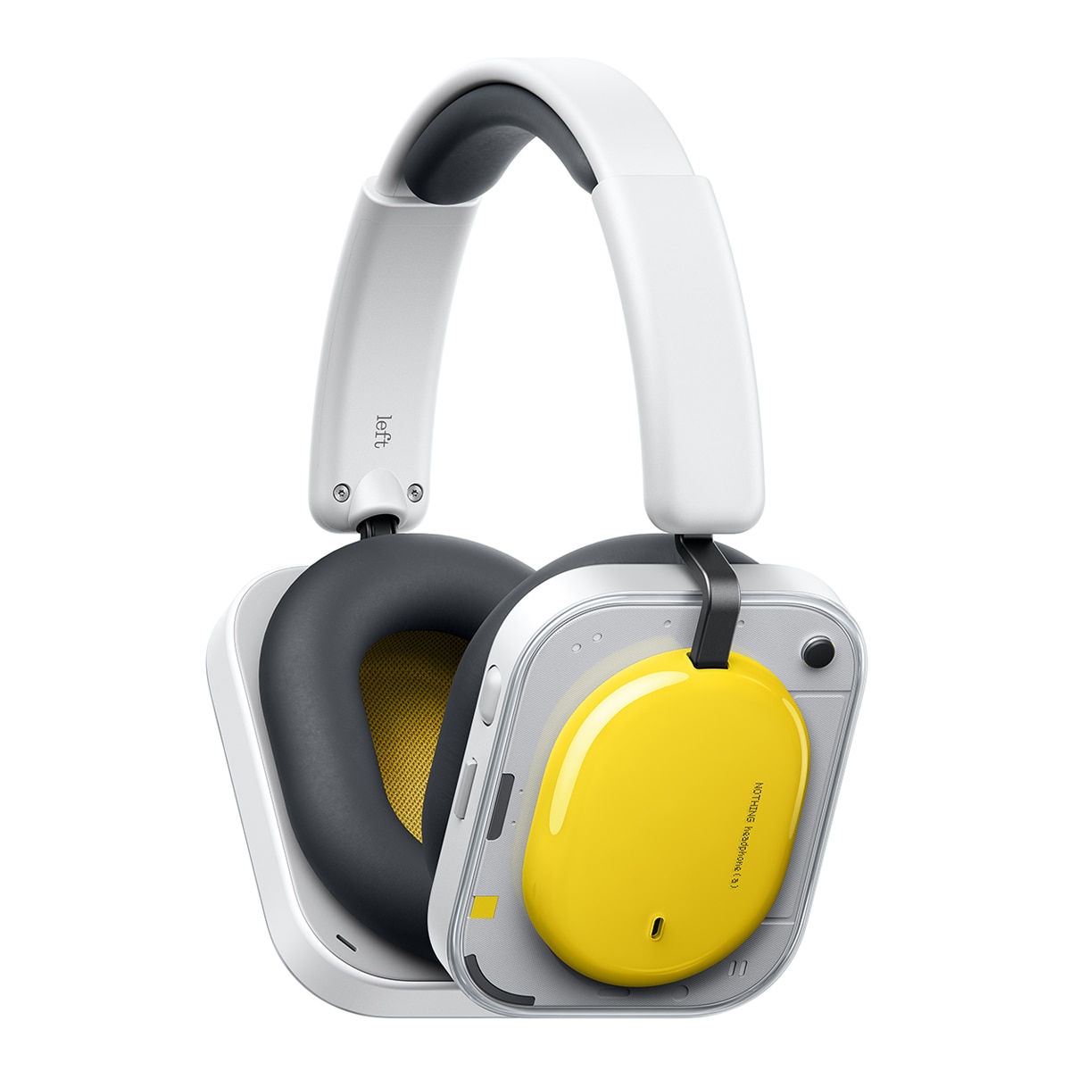 Auriculares de diadema inalámbricos Nothing Headphone (a) Blanco / Amarillo Blanco / Amarillo-1