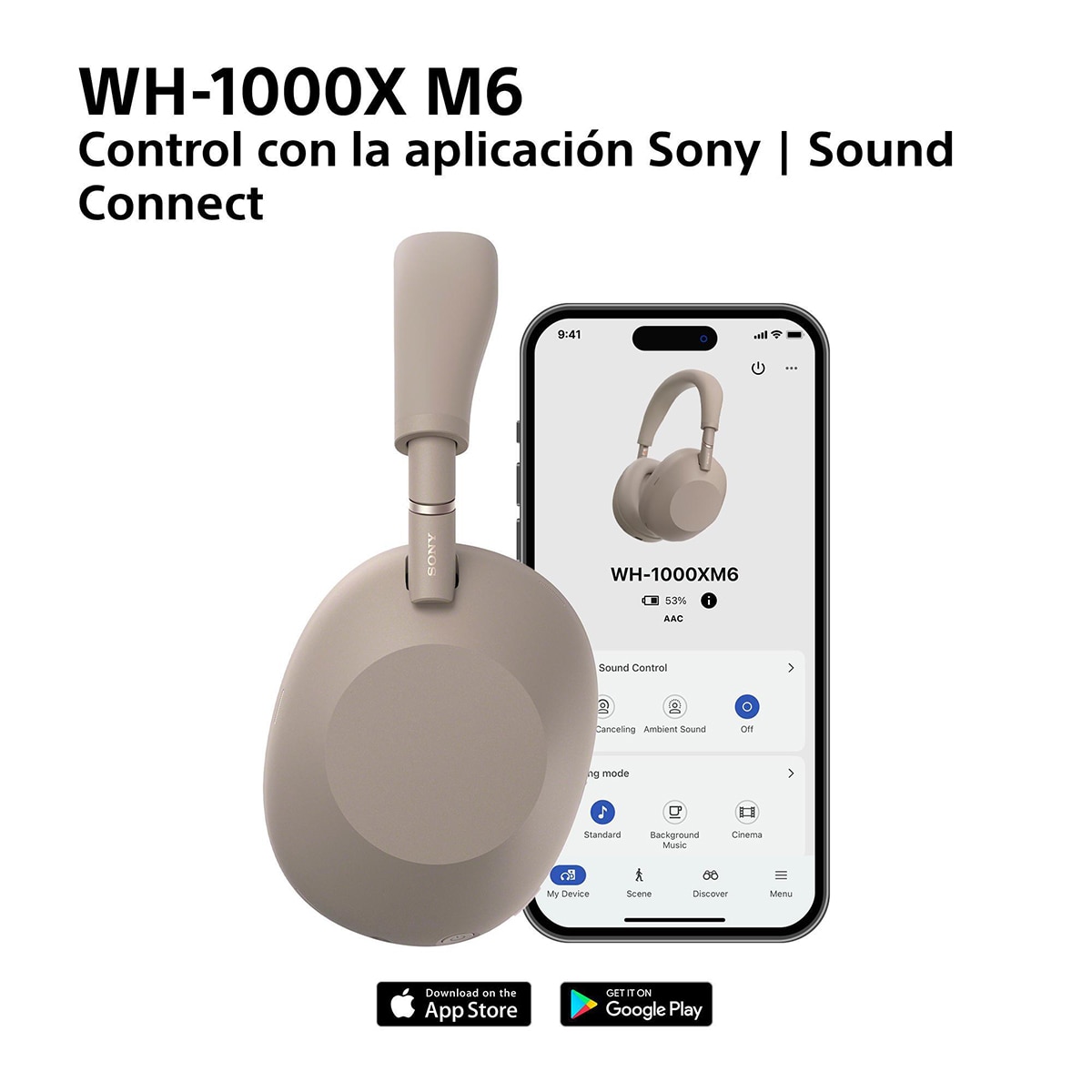 Sony WH-1000XM6 Bluetooth Auriculares de diadema, Cancelación de ruido, 30 horas de batería, plegable, para iOS, Android y PC - Marrón Desierto Marrón Desierto-13