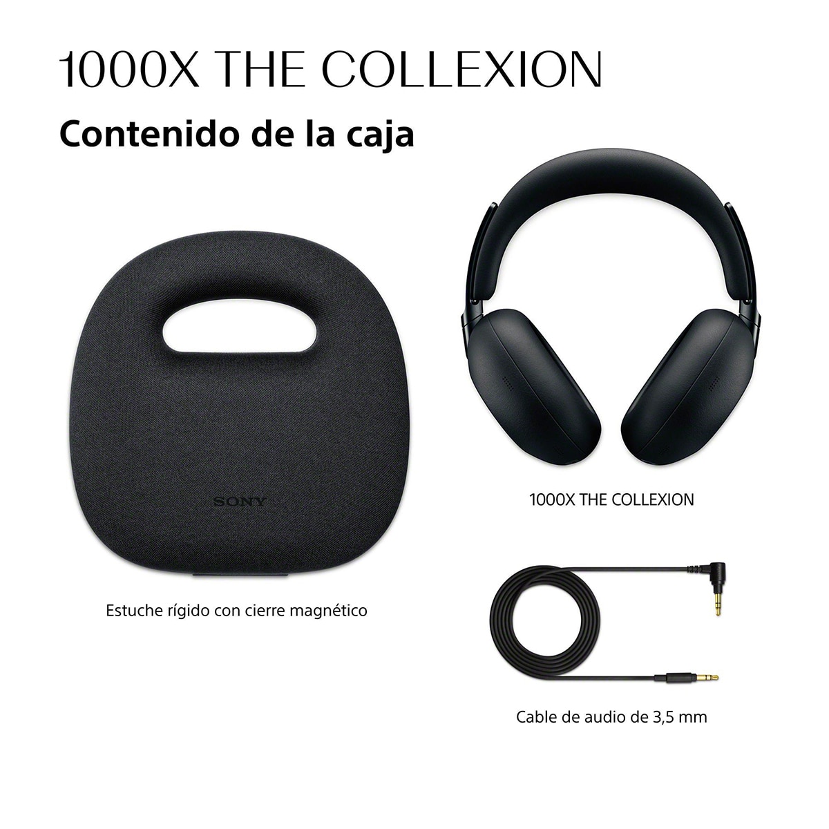 SONY 1000X THE COLLEXION Auriculares de lujo inalámbricos Noise Cancelling, Hi-Res calidad estudio, 360 Spatial Audio, estuche resistente - Negro Negro-13
