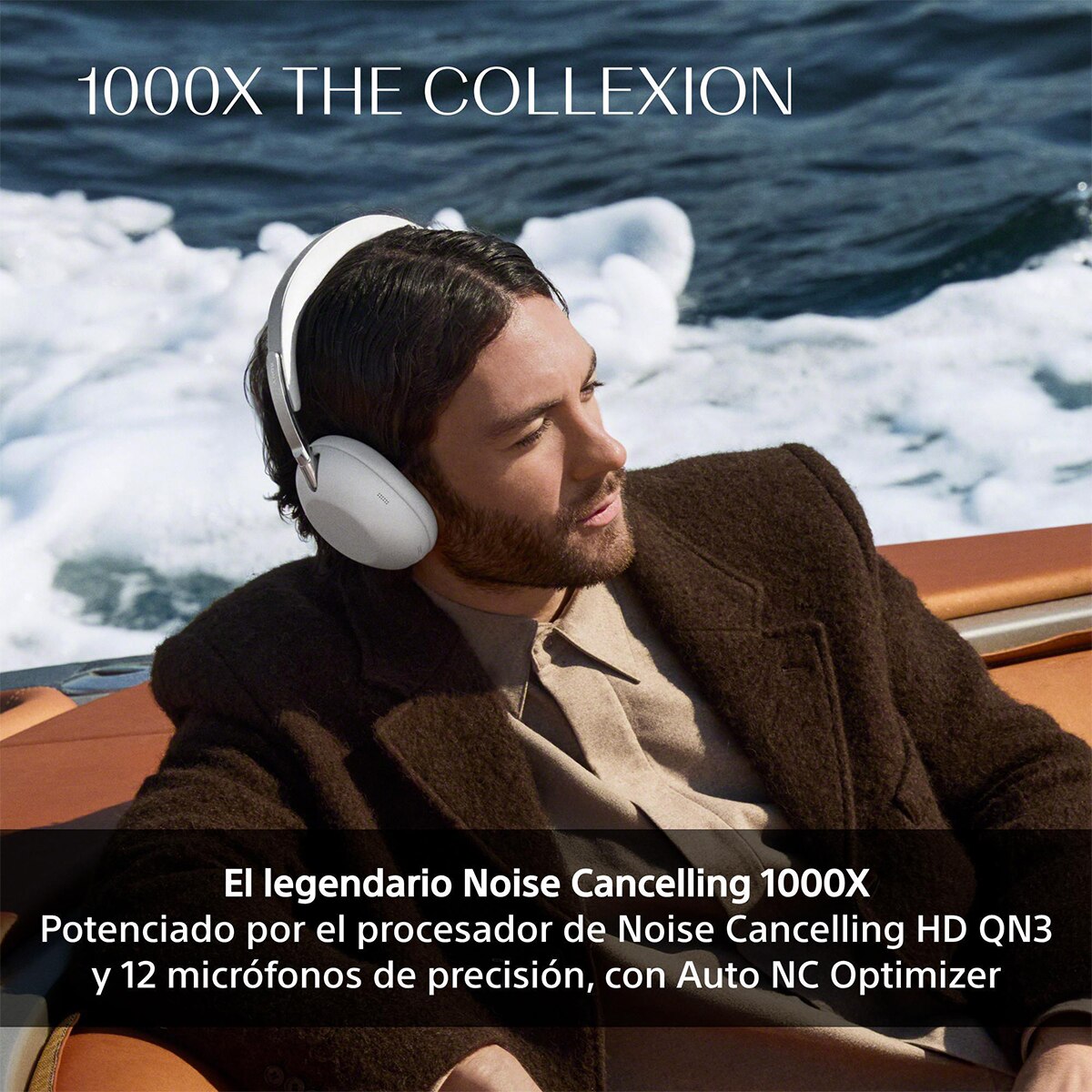 SONY 1000X THE COLLEXION Auriculares de lujo inalámbricos Noise Cancelling, Hi-Res calidad estudio, 360 Spatial Audio, estuche resistente - Blanco / Plata Blanco / Plata-7