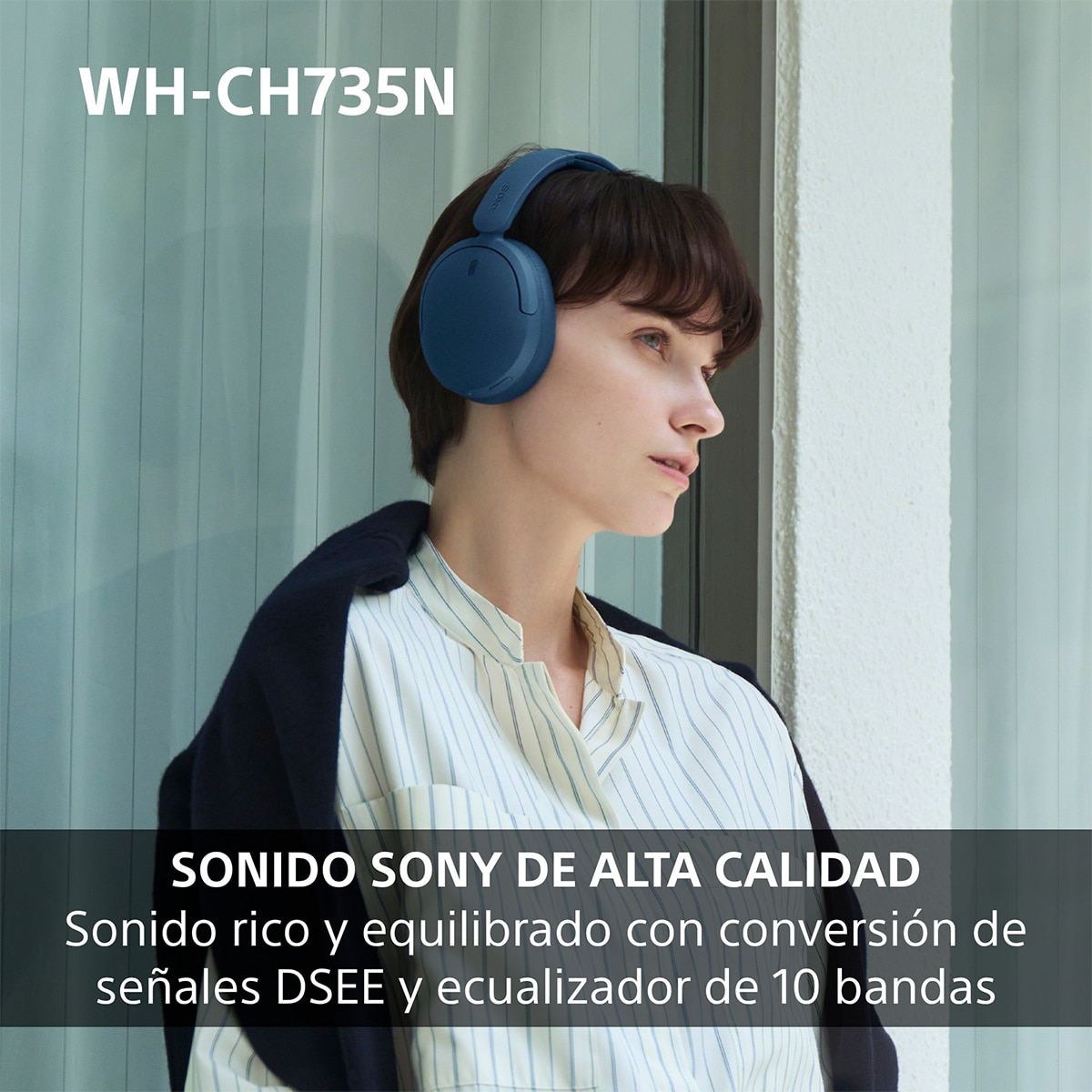 Sony WH-CH735N Auriculares de diadema inalámbricos, Cancelación de ruido, hasta 75h batería - Blanco Blanco-5
