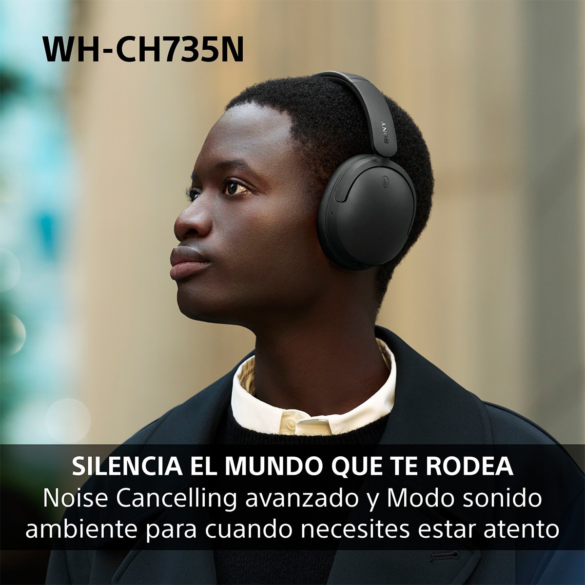 Sony WH-CH735N Auriculares de diadema inalámbricos, Cancelación de ruido, hasta 75h batería - Rosas Rosas-6