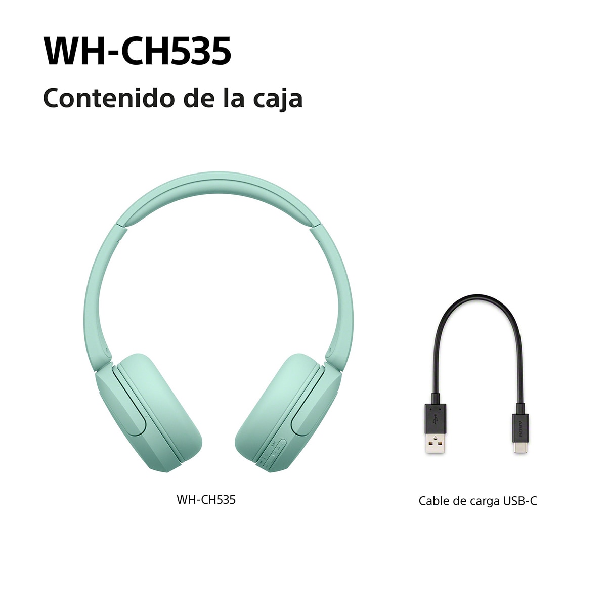 Sony WH-CH535 Auriculares de diadema inalámbricos, hasta 55h batería, Bluetooth - Verde Verde-10