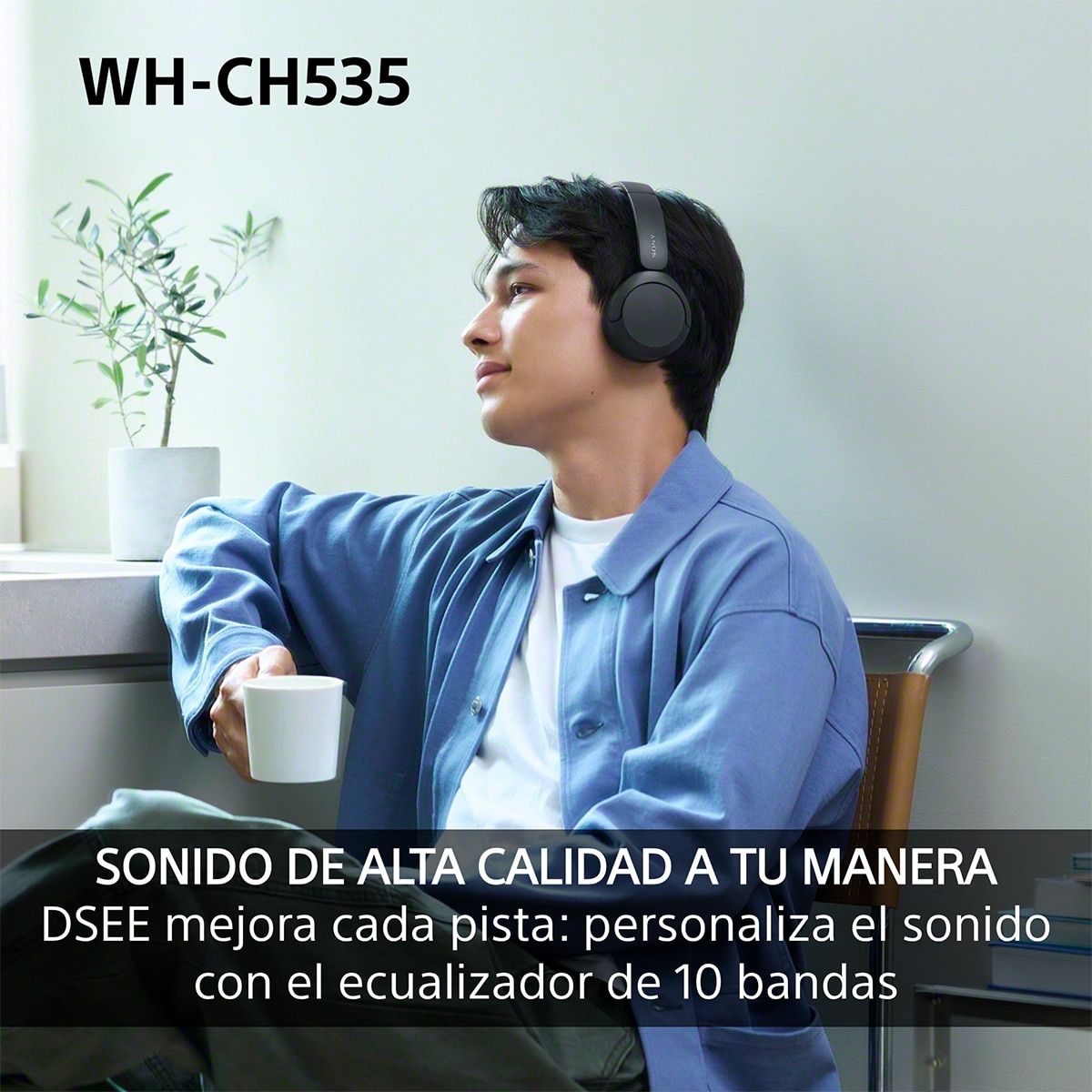 Sony WH-CH535 Auriculares de diadema inalámbricos, hasta 55h batería, Bluetooth - Cobalto Cobalto-4