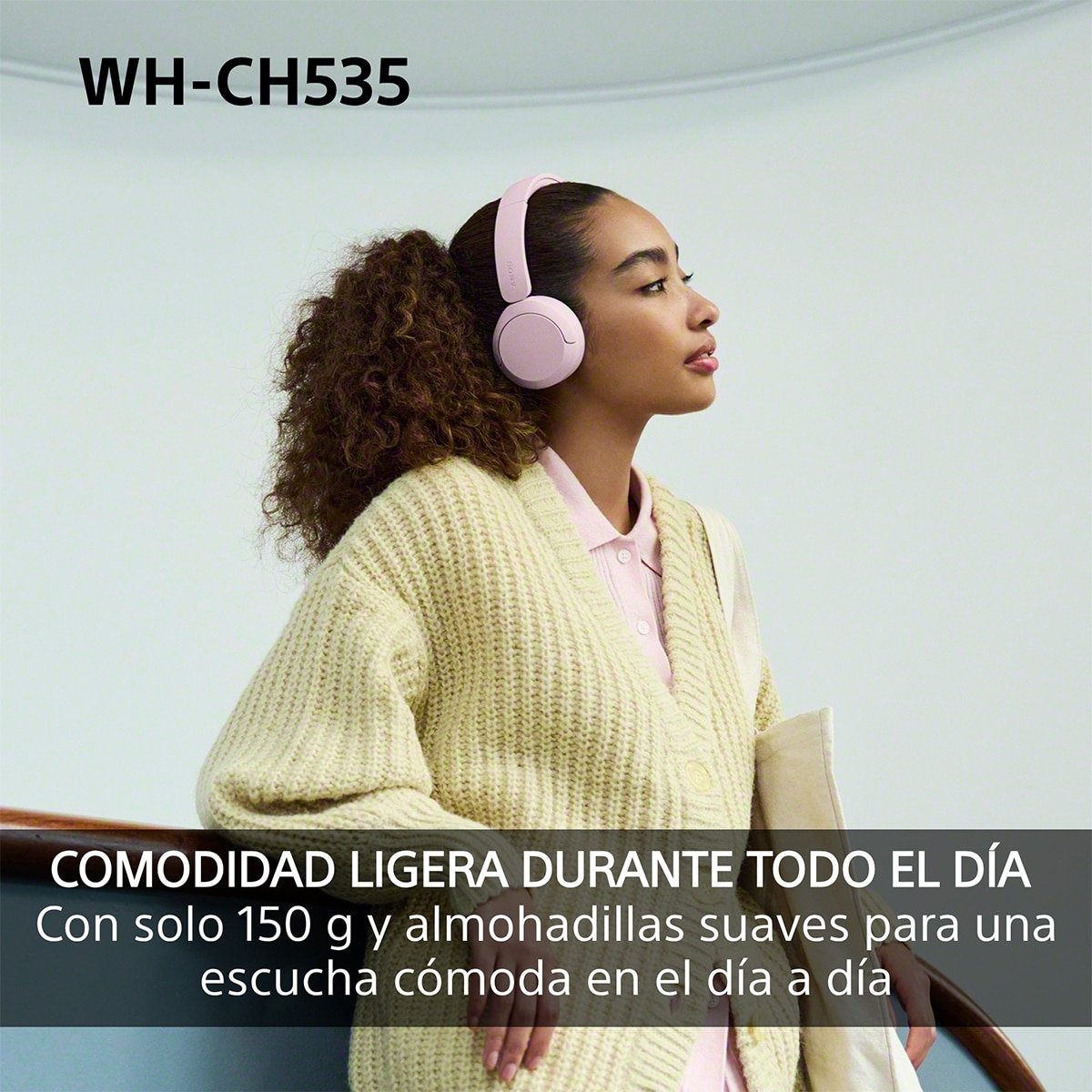 Sony WH-CH535 Auriculares de diadema inalámbricos, hasta 55h batería, Bluetooth - Rosa Rosa-5