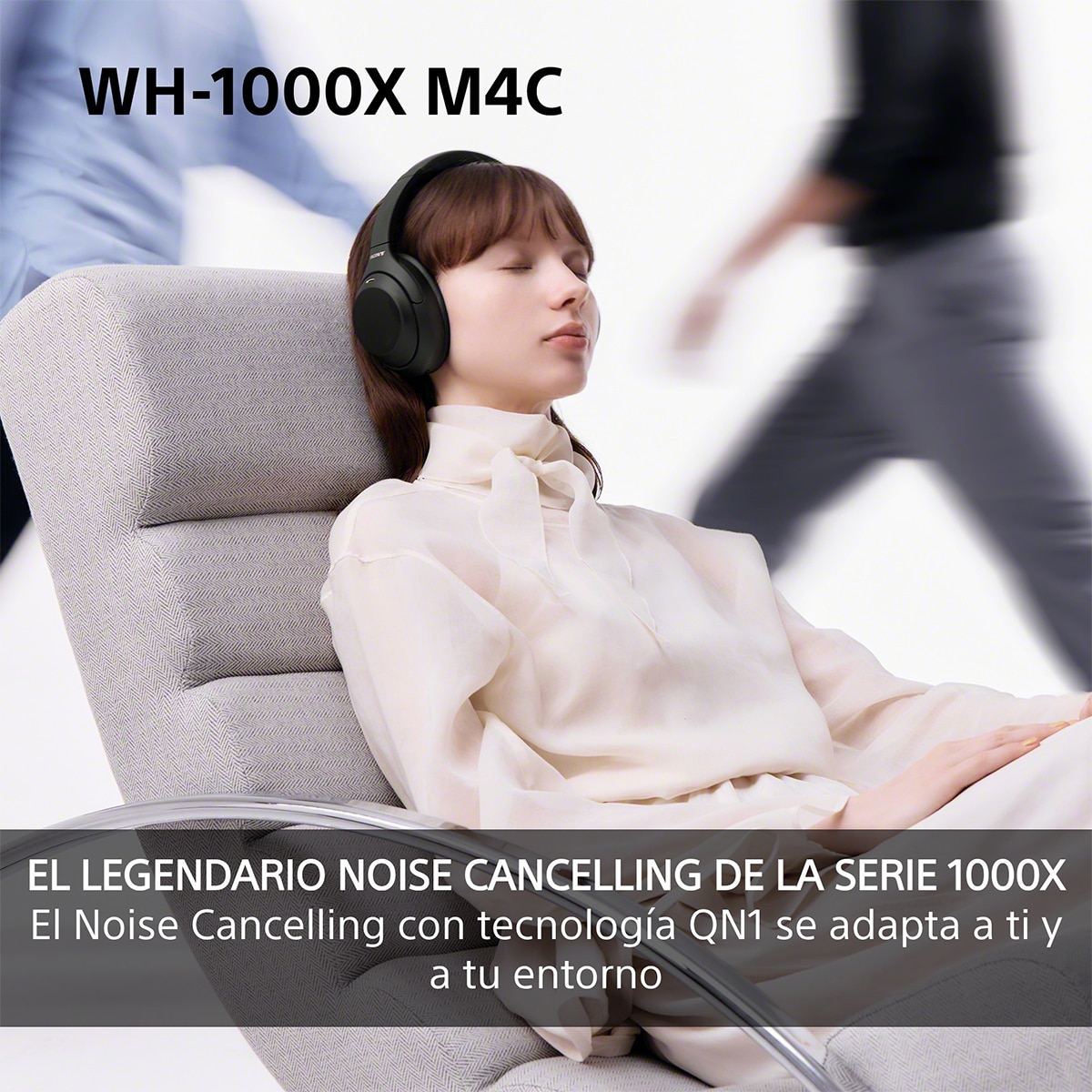 Sony WH-1000XM4C. Auriculares de diadema inalámbricos, Cancelación de ruido, hasta 34h batería, Bluetooth - Negro Negro-4