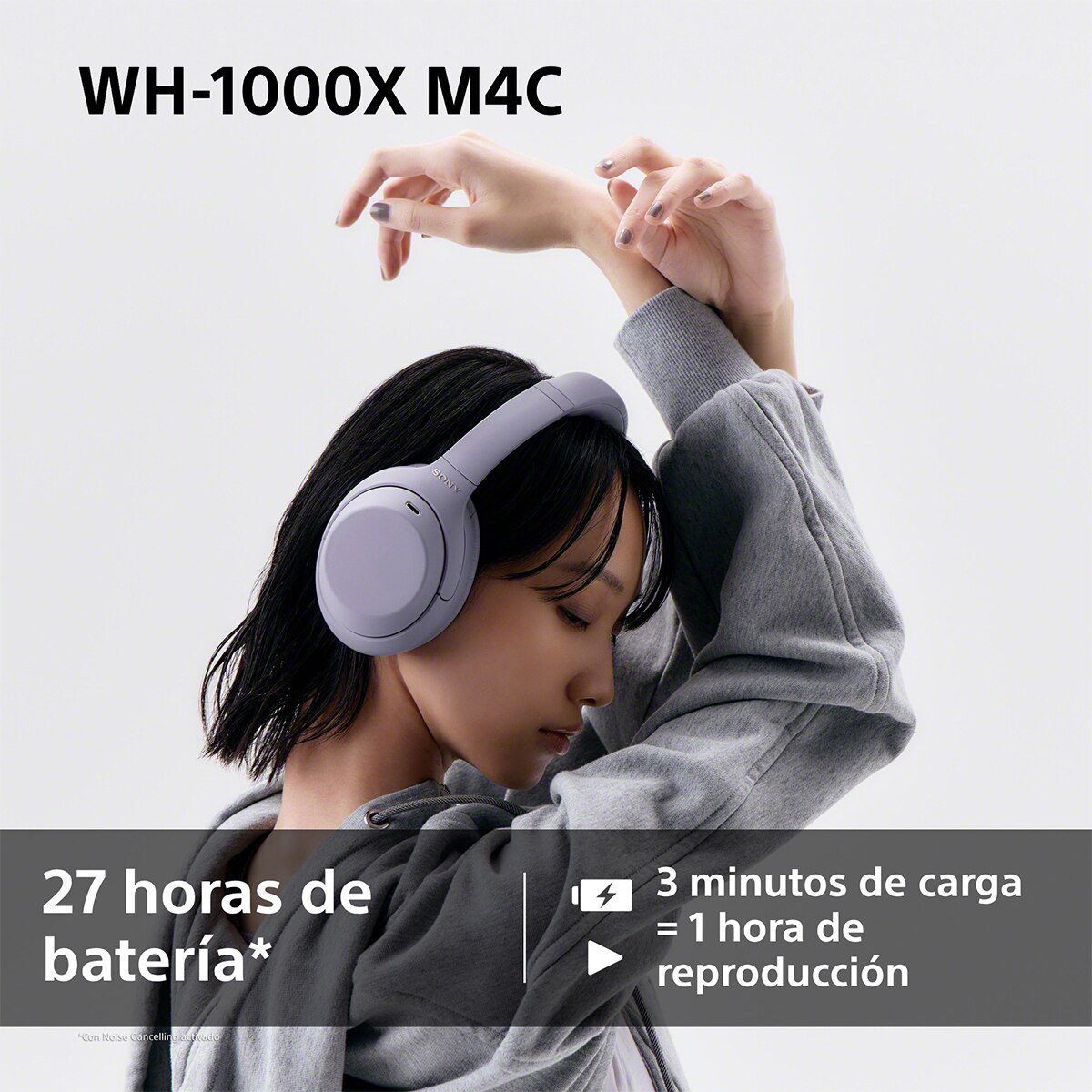 Sony WH-1000XM4C. Auriculares de diadema inalámbricos, Cancelación de ruido, hasta 34h batería, Bluetooth - Negro Negro-7