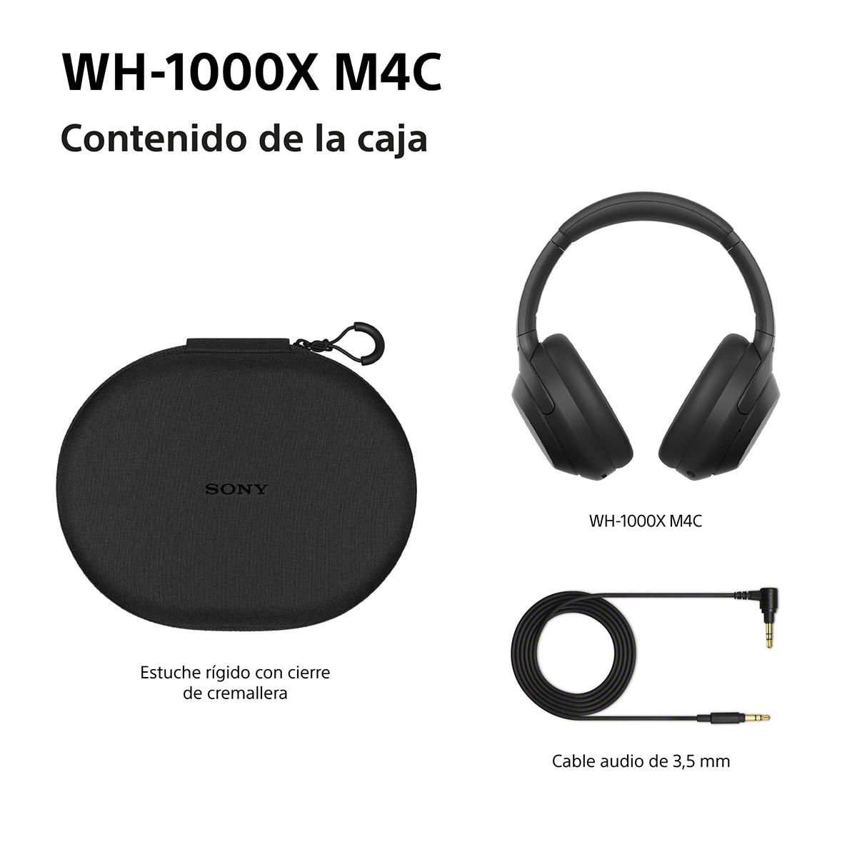 Sony WH-1000XM4C. Auriculares de diadema inalámbricos, Cancelación de ruido, hasta 34h batería, Bluetooth - Negro Negro-10
