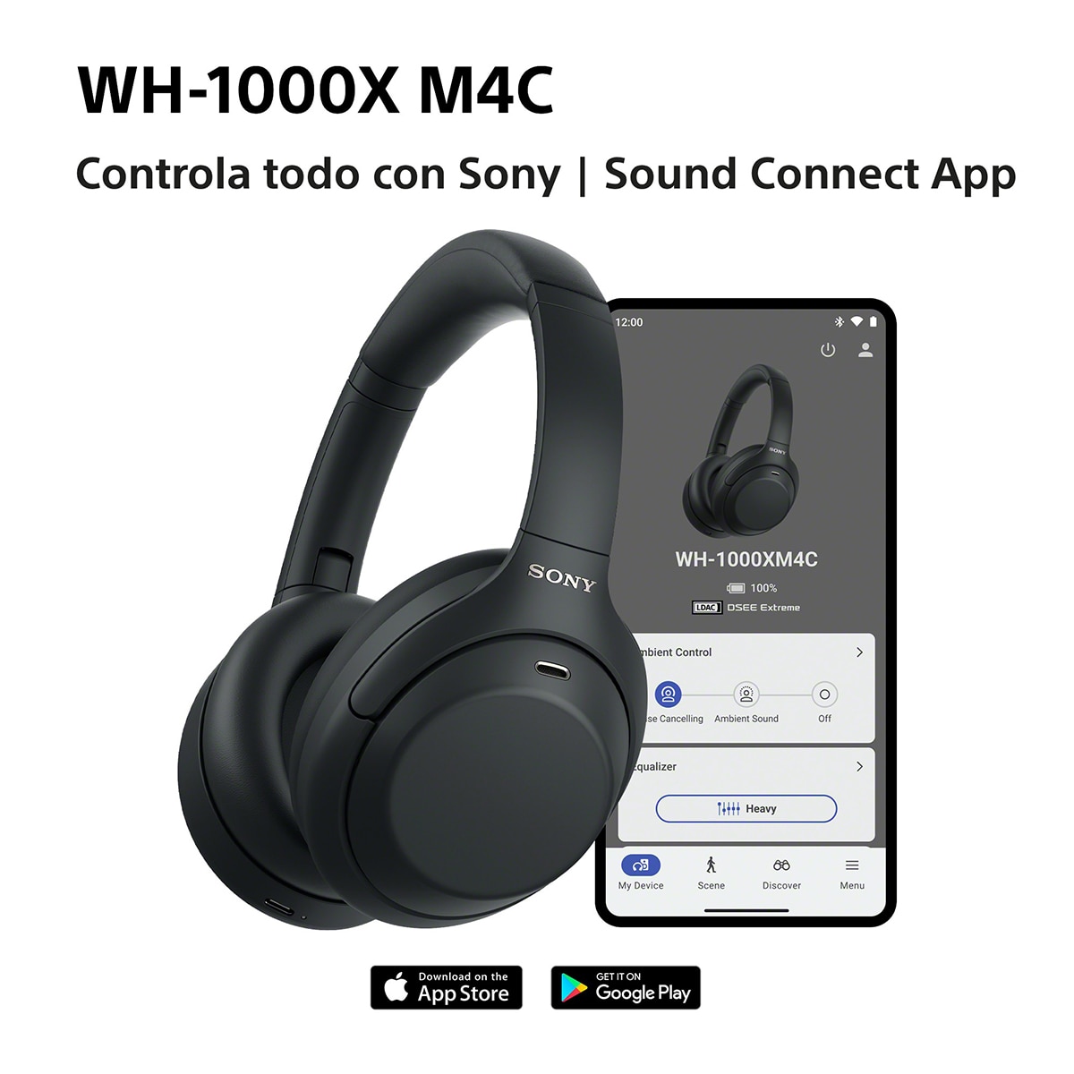 Sony WH-1000XM4C. Auriculares de diadema inalámbricos, Cancelación de ruido, hasta 34h batería, Bluetooth - Negro Negro-11