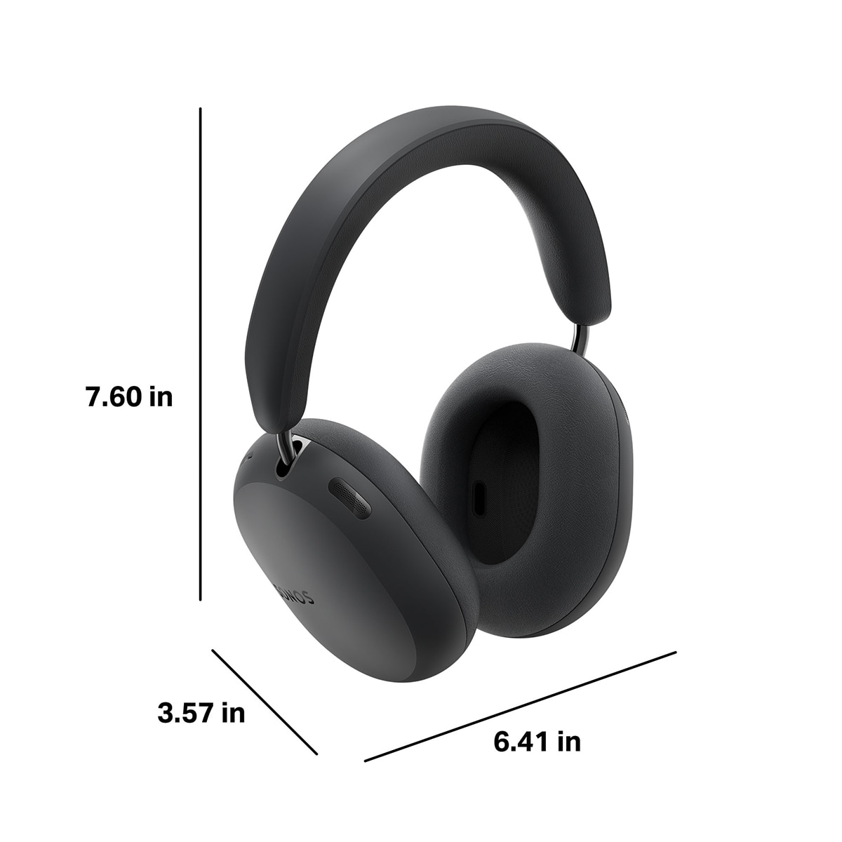 Auriculares de diadema inalámbricos Sonos Ace Ultra, Cancelación de ruido, hasta 50h batería, Wi-Fi Pitchfork Negro-2