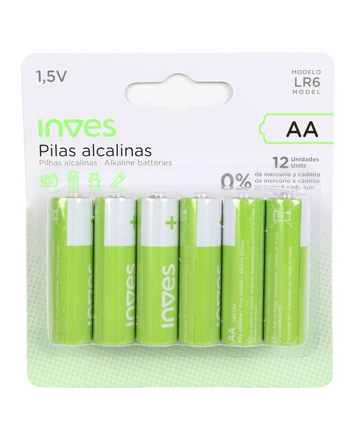 Pack de Pilas Inves LR6 AA (12 unidades) 1