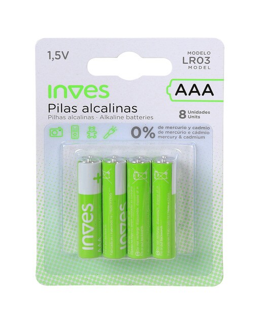 Imagen 0 de Pack de Pilas Inves LR03 AAA (8 unidades)