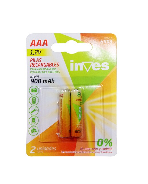 Pilas Inves HR03 AAA recargables (2 unidades) 1