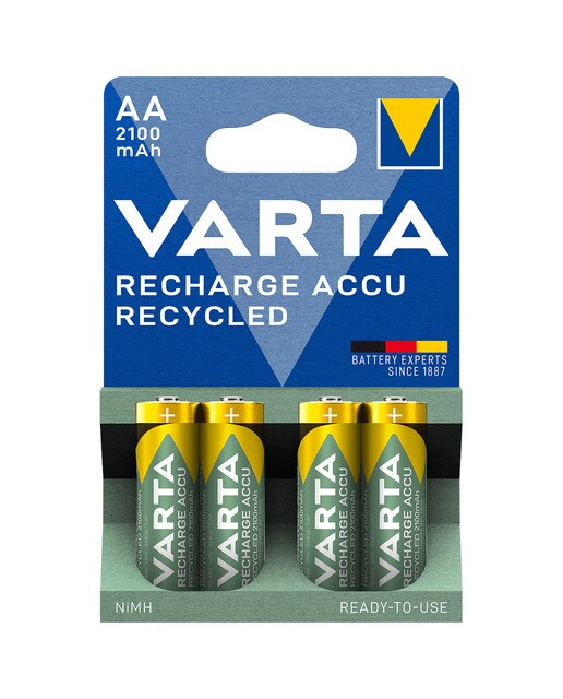 Pack de Pilas Varta Recargable Recycled AA (4 unidades) 1