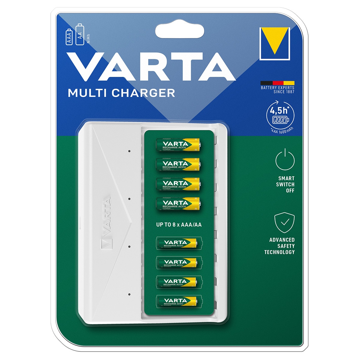 Imagen 0 de Cargador de pilas recargable Varta Multicharger AA / AAA hasta 8 pilas (no incluidas)
